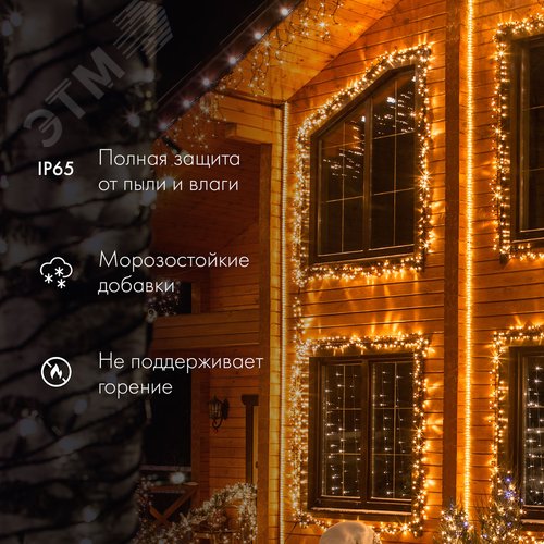 Дюралайт LED, постоянное свечение 2W - тёплый белый, 24 LED/м 10 мм, 100 м 2