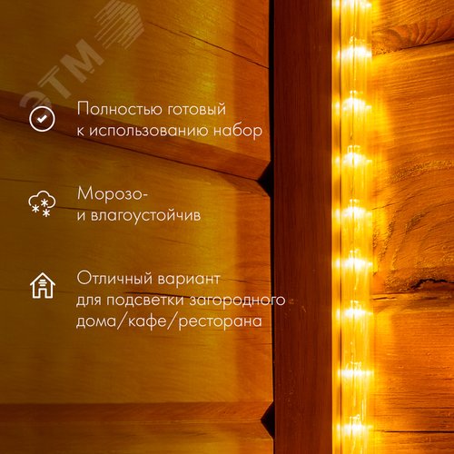 Дюралайт LED фиксинг (2W), 24 LED/м, мульти (RYGB), 10 м | 121-329-10 | NEON-NIGHT - фото 3