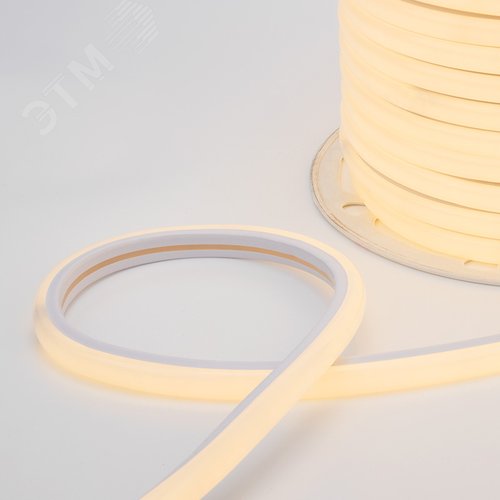 Неон гибкий LED SMD, форма – D, 16х16 мм, теплый белый, 144 LED/м, 50 м - NEON-NIGHT