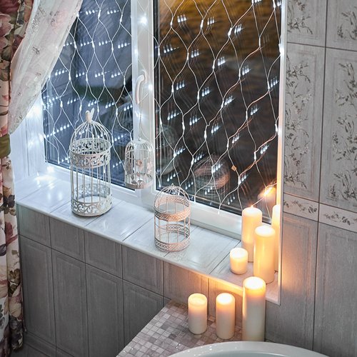 Гирлянда Сеть 1,5х1,5 м, прозрачный ПВХ, 150 LED белые - фото 5