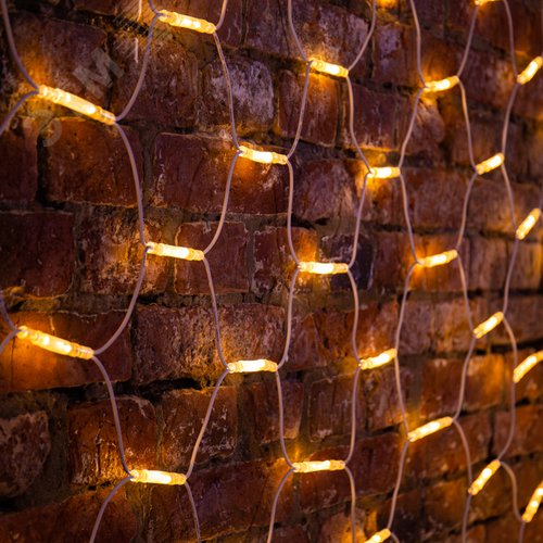 Гирлянда Сеть 2x3 м, белый каучук, 432 LED теплый белый - фото 2