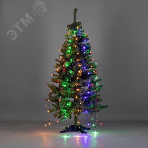 Гирлянда елочная с кольцом, 7 нитей по 1,8 м, диодов мультиколор, не соединяется 3