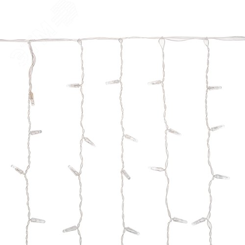Гирлянда светодиодный Дождь 2x0,8м, прозрачный провод, 230 В, диоды тёплый белый 3