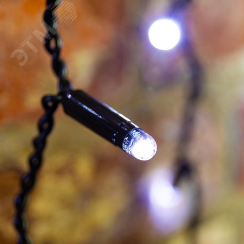 Гирлянда светодиодный Дождь 2х3 м, постоянное свечение, черный провод, 230 В, диоды белые 5