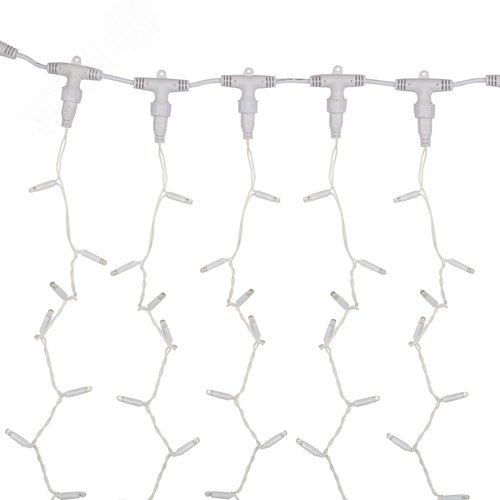 Гирлянда светодиодный Дождь 2х3 м, эффект мерцания, белый провод, 230 В, диоды синие 2