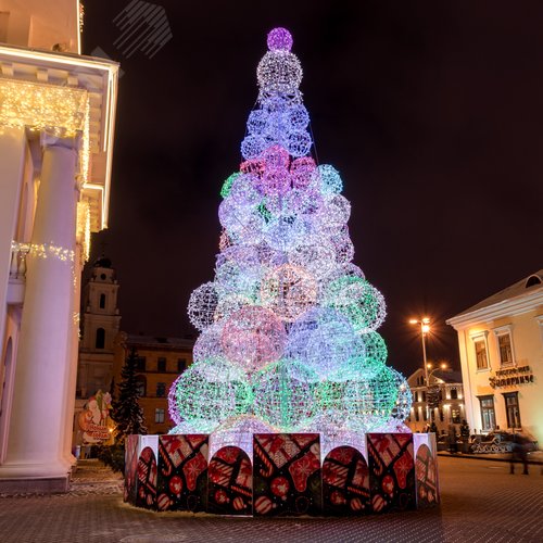 Гирлянда Нить 10 м, свечение с динамикой, прозрачный ПВХ, 230 В, RGB - фото 2