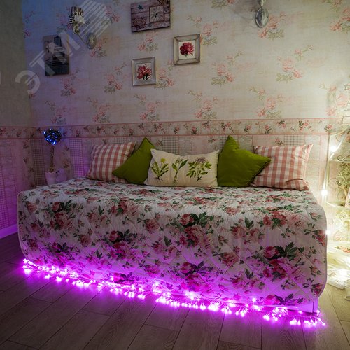 Гирлянда светодиодная сакуры, 50 LED, розовые, 7 м с контроллером 4