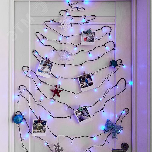 Гирлянда Твинкл Лайт 10 м, темно-зеленый ПВХ, 80 LED, Синий 3