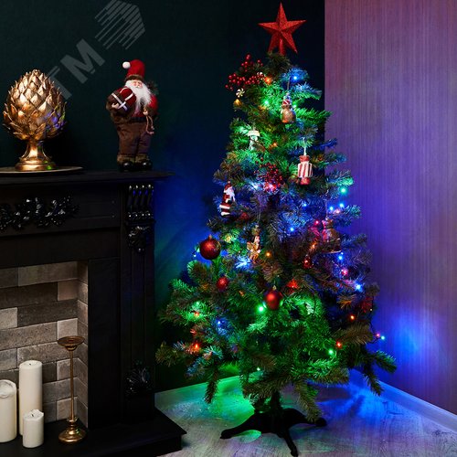 Гирлянда Твинкл Лайт 10 м, темно-зеленый ПВХ, 80 LED, мультиколор 4