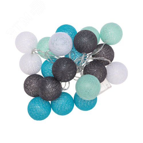 Фонарики Тайские северное сияние 3,5 м, прозрачный ПВХ, 20 LED, тёплый белый 2