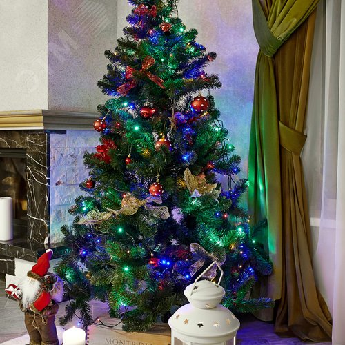 Гирлянда Твинкл-Лайт 20 м, темно-зеленый ПВХ, 160 LED, мультиколор - фото 4