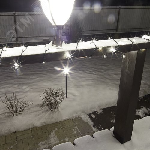 Гирлянда Твинкл Лайт 10 м, черный ПВХ, 100 диодов, тёплый белый 3