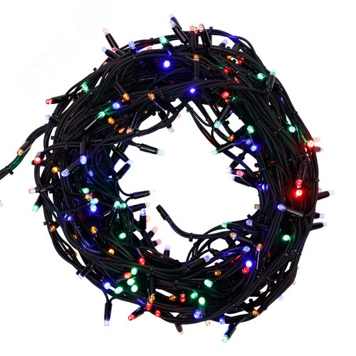 Гирлянда Твинкл Лайт 20 м, черный каучук, 240 диодов, мультиколор - NEON-NIGHT