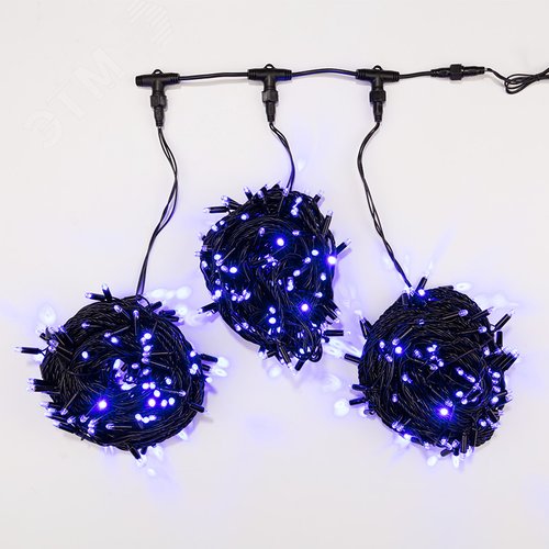 Гирлянда LED ClipLight 24 V, 3 нити по 20 м, свечение с динамикой, диодов Синий - NEON-NIGHT