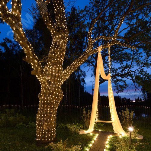 Гирлянда LED клип-лайт 12 V, прозрачный ПВХ, 150 мм, диодов тёплый белый 3