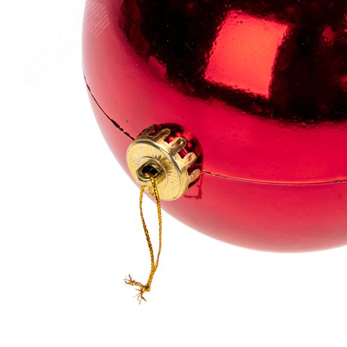 Фигура ёлочная Шар 15 см, красный глянцевый 2