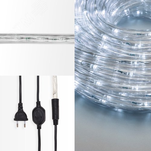 Дюралайт LED, фиксинг 2W, 24 LED/м, белый, 25 м - NEON-NIGHT