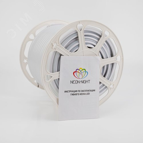 Неон гибкий профессиональный LED SMD, форма – D, 16х16 мм, красный, 120 LED/м, бухта 50 м - фото 3