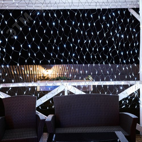 Гирлянда Сеть 2,5х2,5 м, черный ПВХ, 432 LED белые - фото 4