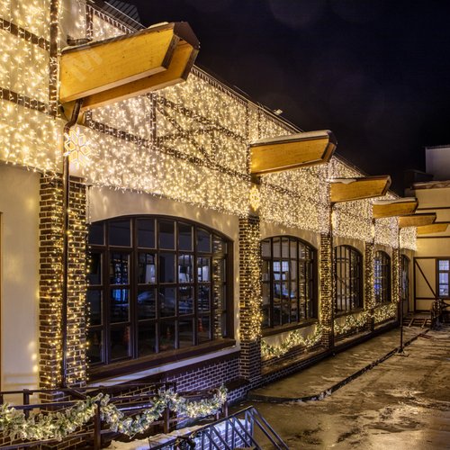 Гирлянда светодиодный Дождь 2х3 м, постоянное свечение, белый провод, 230 В, диоды тёплый белый 3