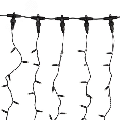 Гирлянда светодиодный Дождь 2х3 м, постоянное свечение, черный провод, 230 В, диоды синие, 760 LED 3