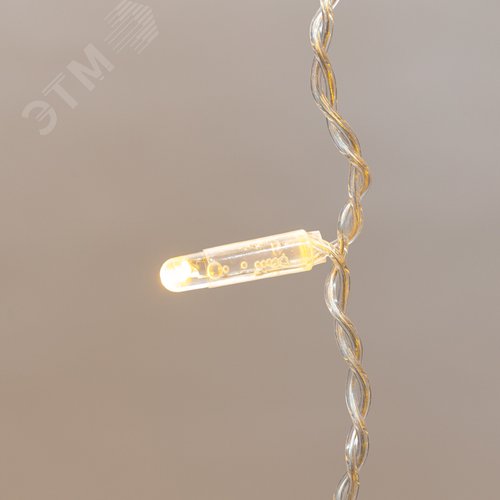 Гирлянда светодиодный Дождь 2х3 м, постоянное свечение, прозрачный провод, 230 В, диоды жёлтые 2