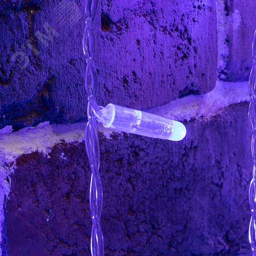 Гирлянда светодиодный Дождь 2х6 м, постоянное свечение, прозрачный провод, 230 В, диоды синие 3