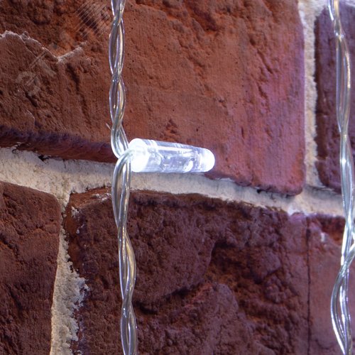 Гирлянда светодиодный Дождь 2х6 м, постоянное свечение, прозрачный провод, 230 В, диоды белые 3