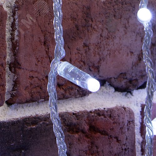 Гирлянда светодиодный Дождь 2х9м, постоянное свечение, прозрачный провод, 230 В, диоды белые 2