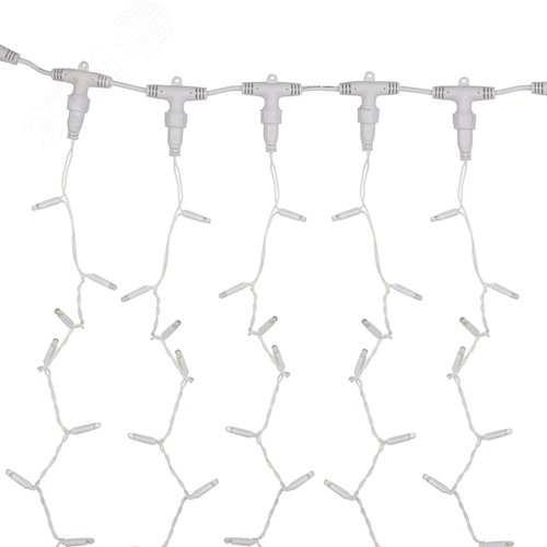 Гирлянда светодиодный Дождь 2х3 м, эффект мерцания, белый провод, 230 В, диоды белые 5