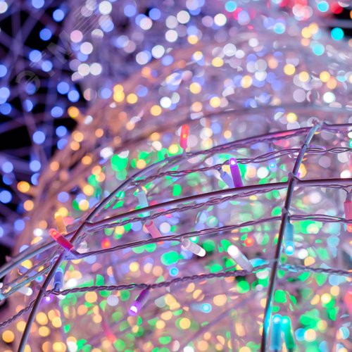 Гирлянда Нить 10 м, свечение с динамикой, прозрачный ПВХ, 230 В, RGB - фото 3