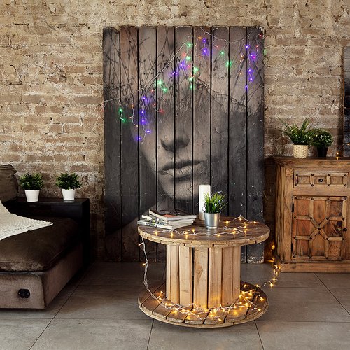 Гирлянда Айсикл Бахрома светодиодный, 1,8 х 0,5 м, прозрачный провод, 230 В, диоды мультиколор 5