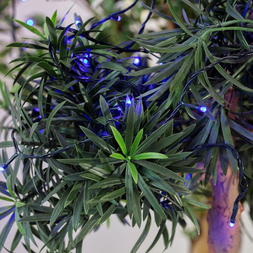 Гирлянда Твинкл Лайт 10 м, темно-зеленый ПВХ, 80 LED, Синий 6