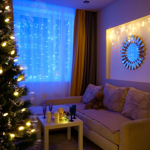 Гирлянда Твинкл Лайт 15 м, темно-зеленый ПВХ, 120 LED, синий 4