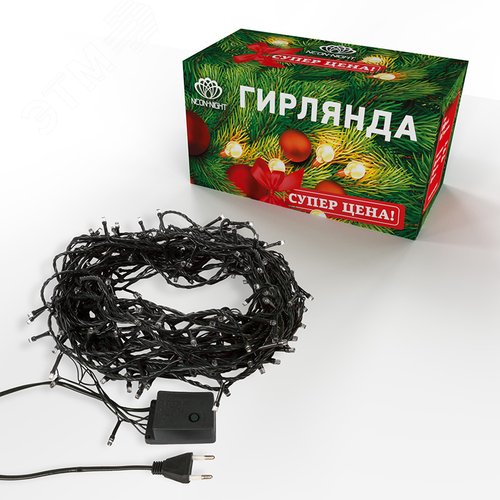 Гирлянда светодиодная универсальная 300 LED мультиколор 15 м с контроллером - фото 7