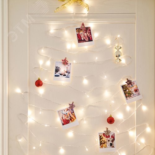 Гирлянда Твинкл Лайт 10 м, прозрачный ПВХ, 80 LED, тёплый белый 4