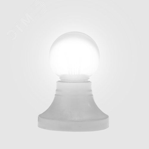 Лампа Шар e27 6 LED 45 мм - белая, прозрачная колба, эффект лампы накаливания - фото 2