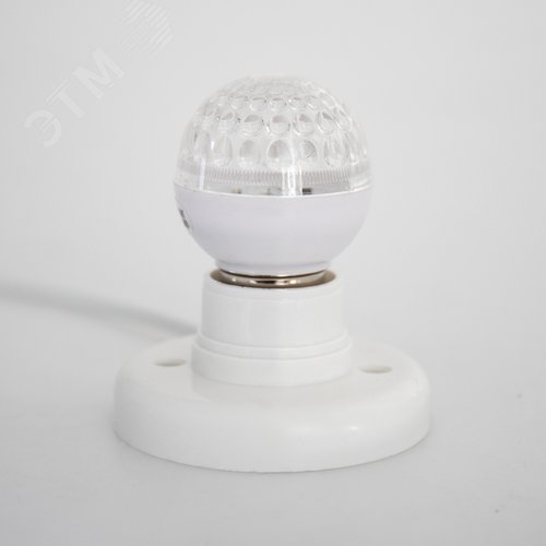 Лампа Шар e27, 10 LED, 50 мм, белая 24В, постоянное напряжение - NEON-NIGHT