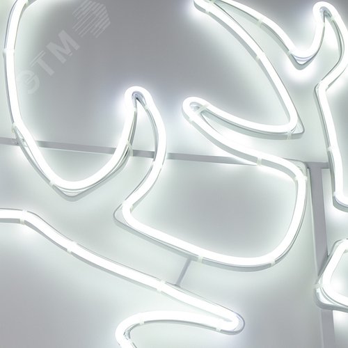 Фигура световая сказочный Олень из гибкого неона, 140х93 см, 1680 LED, белое свечение - фото 2