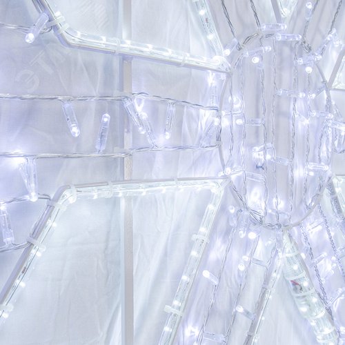 Фигура световая Снежинка 125х120 см, 200 LED, IP65, свечение белый - фото 2