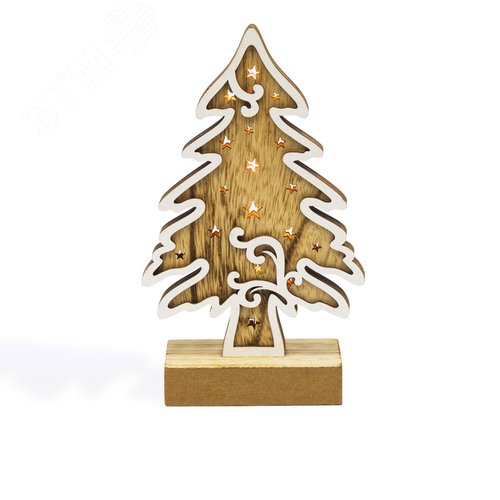 Фигурка деревянная с подсветкой Ёлочка 11,5x5x19 см - фото 4