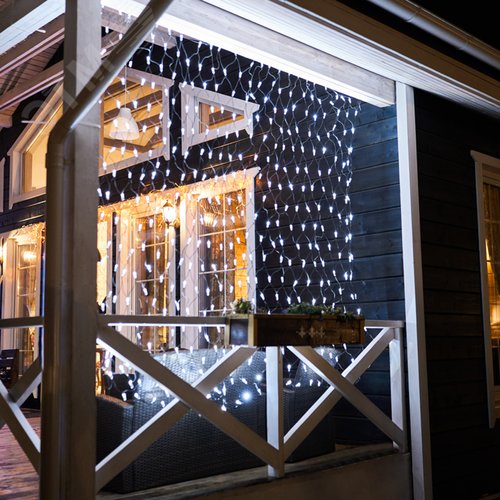 Гирлянда Сеть 2,5х2,5 м, черный ПВХ, 432 LED белые - фото 5