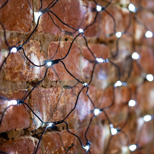 Гирлянда Сеть 1х1,5 м, черный ПВХ, 160 LED белый - фото 2