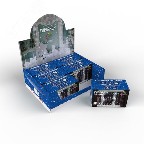 Гирлянда светодиодный Дождь 1,5х1,5 м, с насадками Шарики, свечение с динамикой, прозрачный провод, 230 В, диоды белый 4