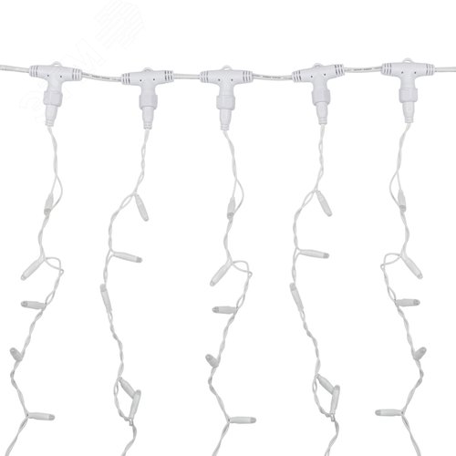 Гирлянда светодиодный Дождь 2х3 м, постоянное свечение, белый провод, 230 В, диоды тёплый белый 4