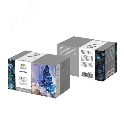 Гирлянда Твинкл Лайт 10 м, темно-зеленый ПВХ, 80 LED, Синий 8