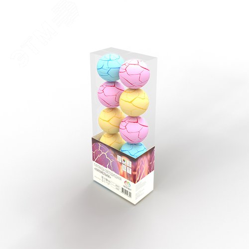 Гирлянда светодиодная карамельки 1.5 м, прозрачный ПВХ, 10 LED, теплый белый, питание 2 х АА батарейки не в комплекте 9