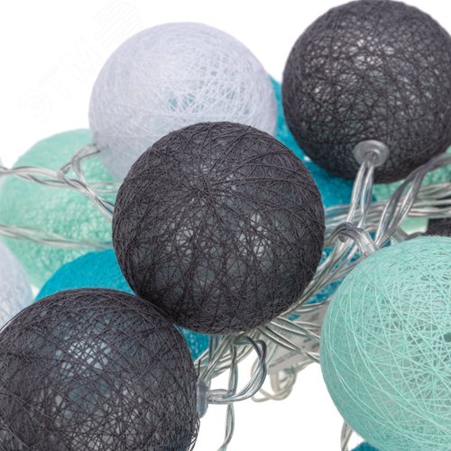 Фонарики Тайские северное сияние 3,5 м, прозрачный ПВХ, 20 LED, тёплый белый 4