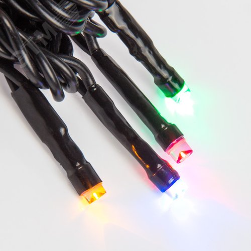 Гирлянда Твинкл Лайт 20 м, черный ПВХ, 200 диодов, мультиколор 4