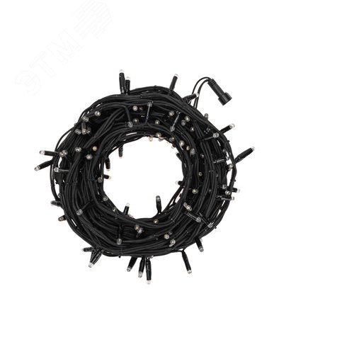 Гирлянда Твинкл Лайт 20 м, черный каучук, 240 диодов, тёплый белый 5